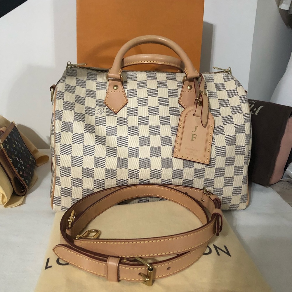 Louis Vuitton Speedy Bandouliere 30 in Damier Azur